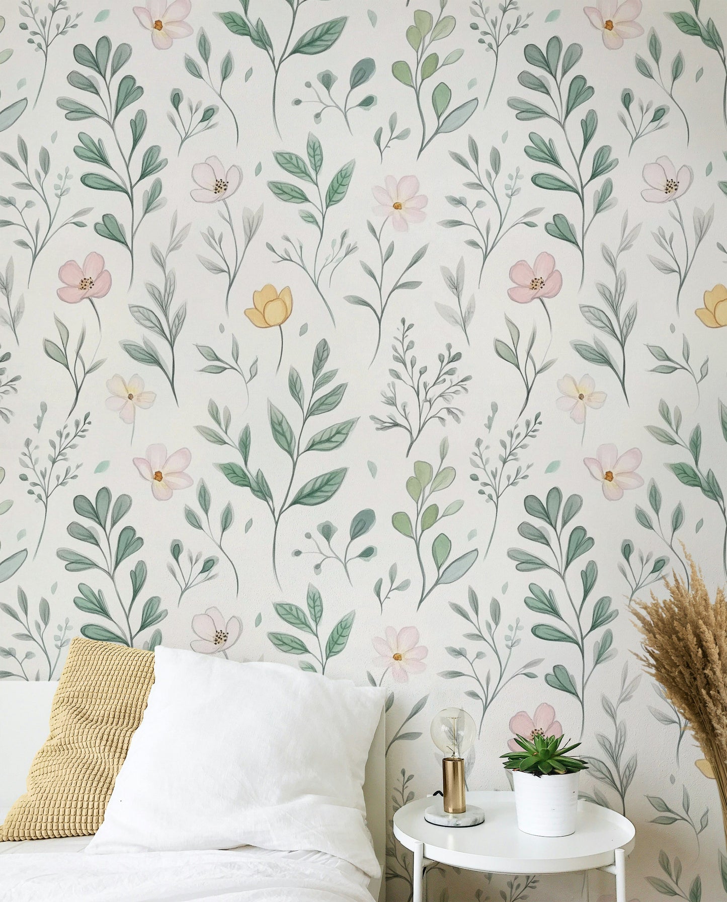 Pastel Floral Wallpaper Watercolor Flower Pattern