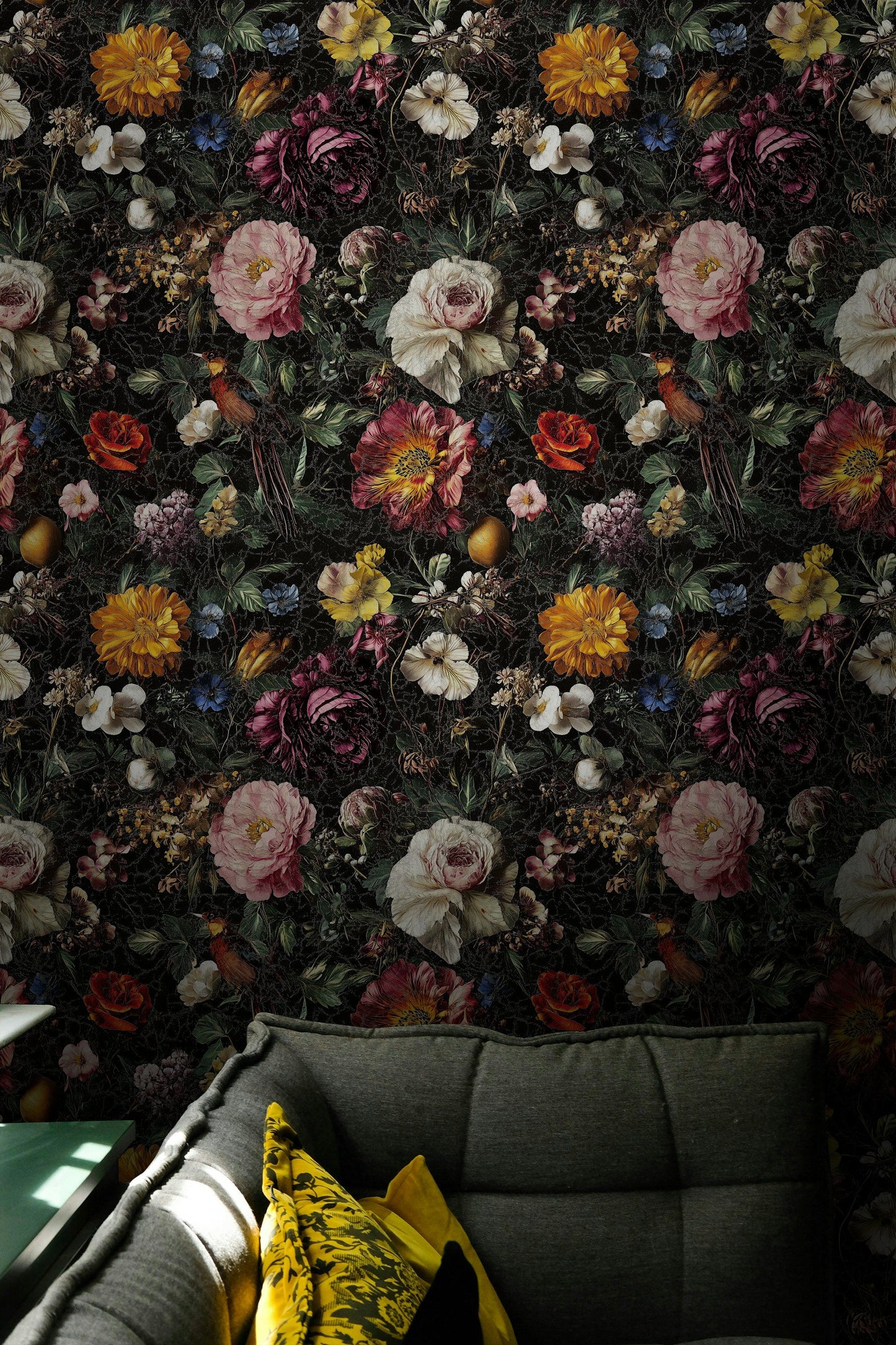 Luxurious Vintage Peony Floral Wallpaper Botanical Wall Mural