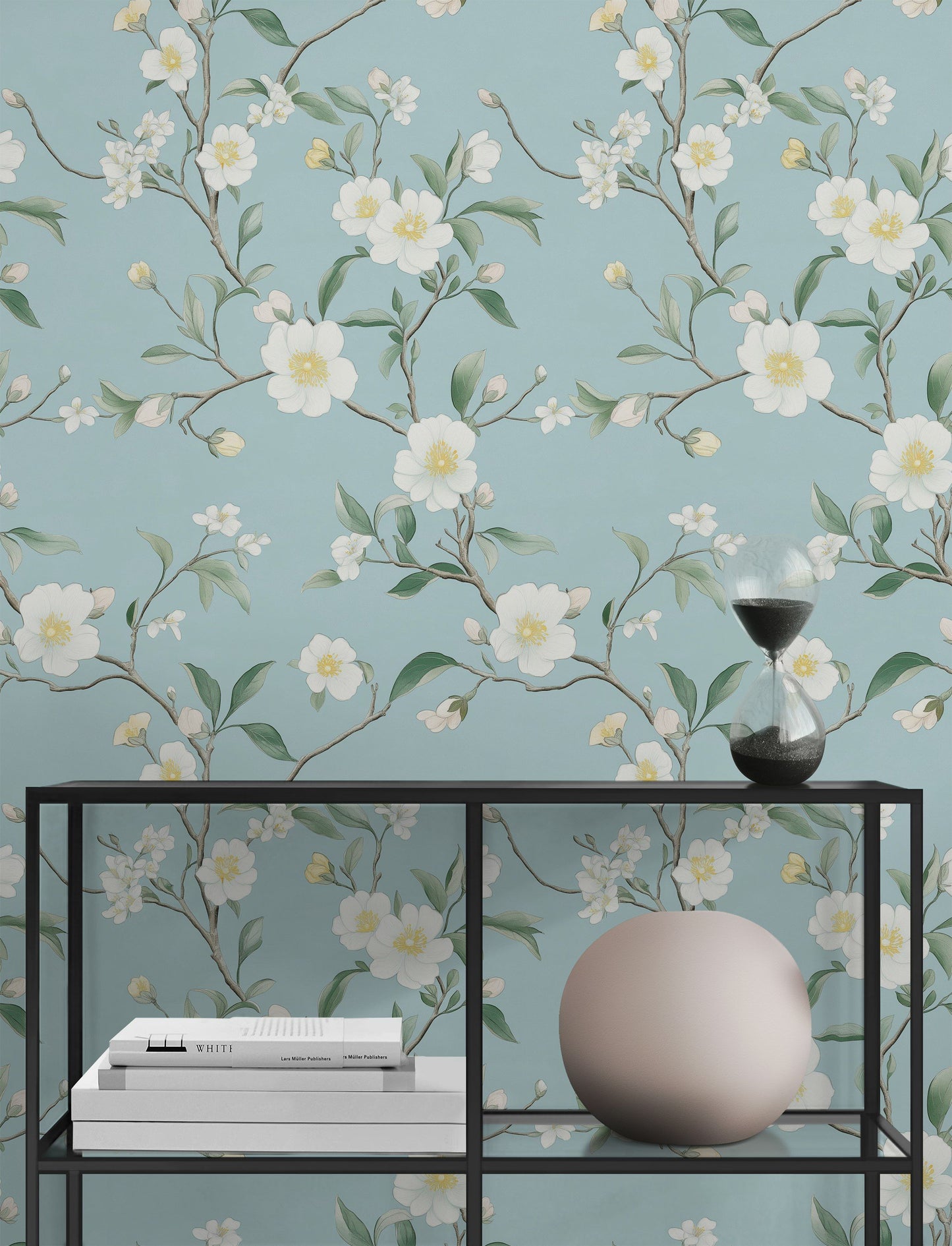 Delicate Watercolor Floral Wallpaper Soft Pastel Blossom Art