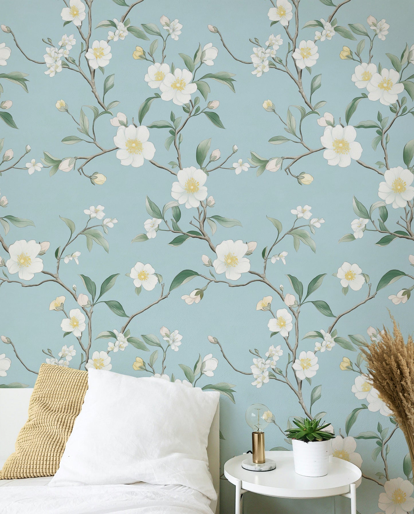 Delicate Watercolor Floral Wallpaper Soft Pastel Blossom Art