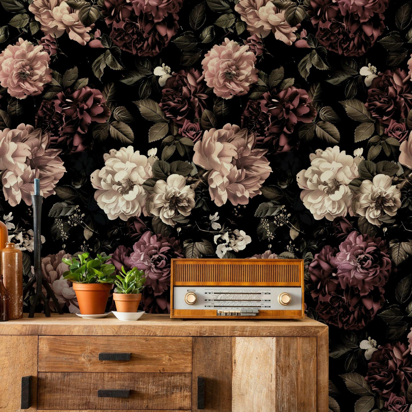 Vintage Floral Wallpaper Spring Flower Peel and Stick Roll