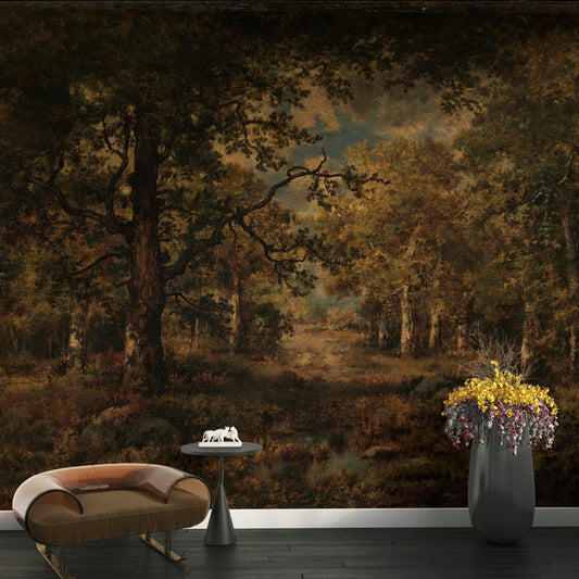 Forest Landscape Wallpaper Woodland Tree Canopy Wall Mural