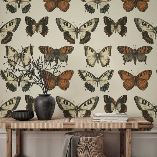 Vintage Butterfly Wallpaper Retro Peel and Stick Wall Mural