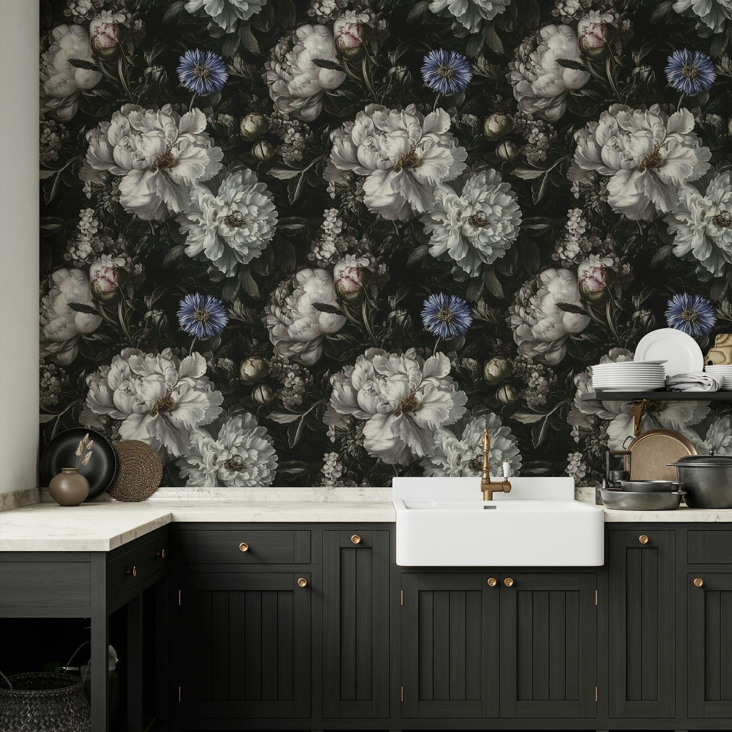 Classic Still Life Wallpaper Elegant Floral Design