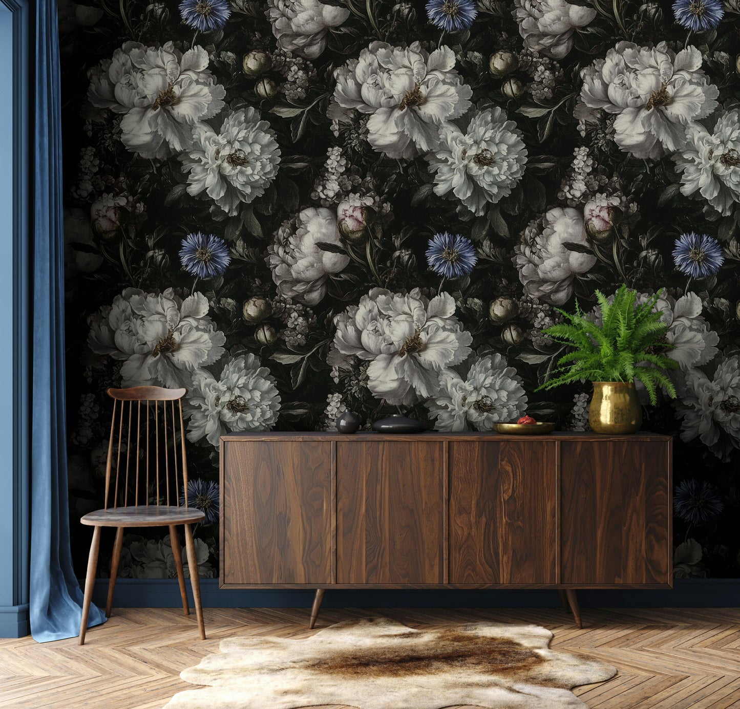 Classic Still Life Wallpaper Elegant Floral Design