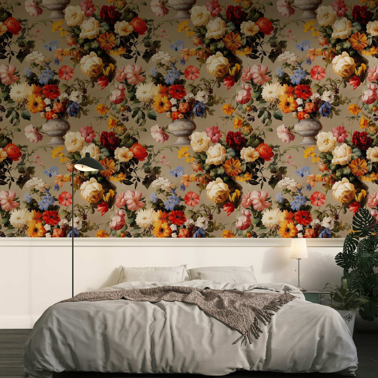 Botanical Elegance Wallpaper Floral Wall Mural Peel Stick Roll