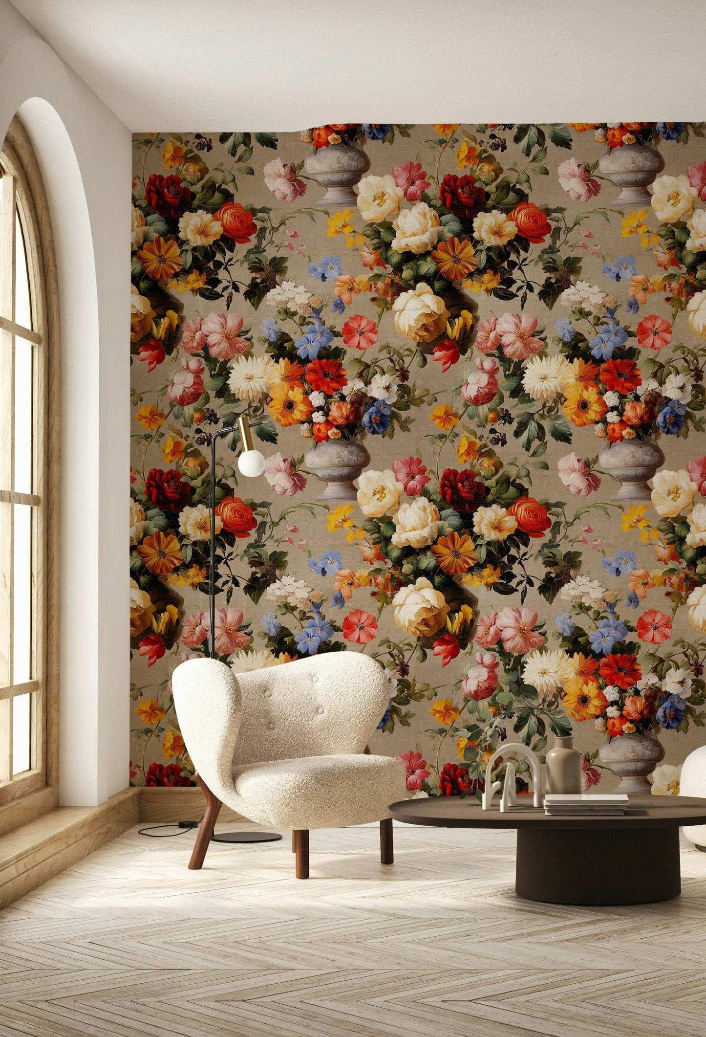 Botanical Elegance Wallpaper Floral Wall Mural Peel Stick Roll