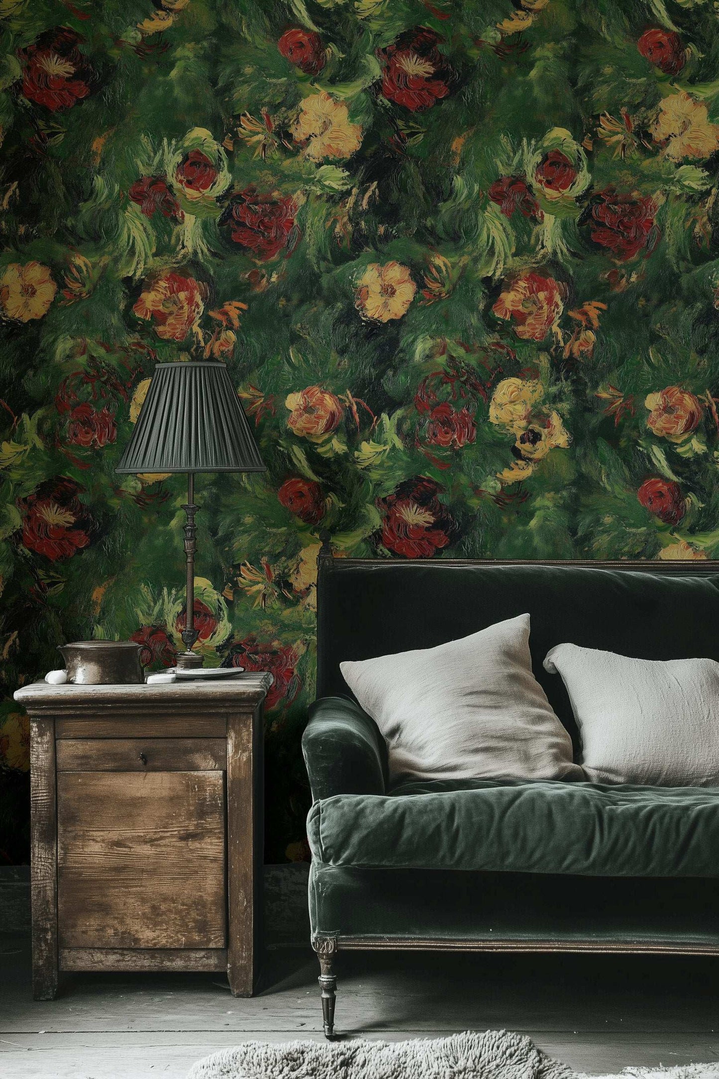 Impressionist Floral Wallpaper Bold Artistic Design for Unique Interiors