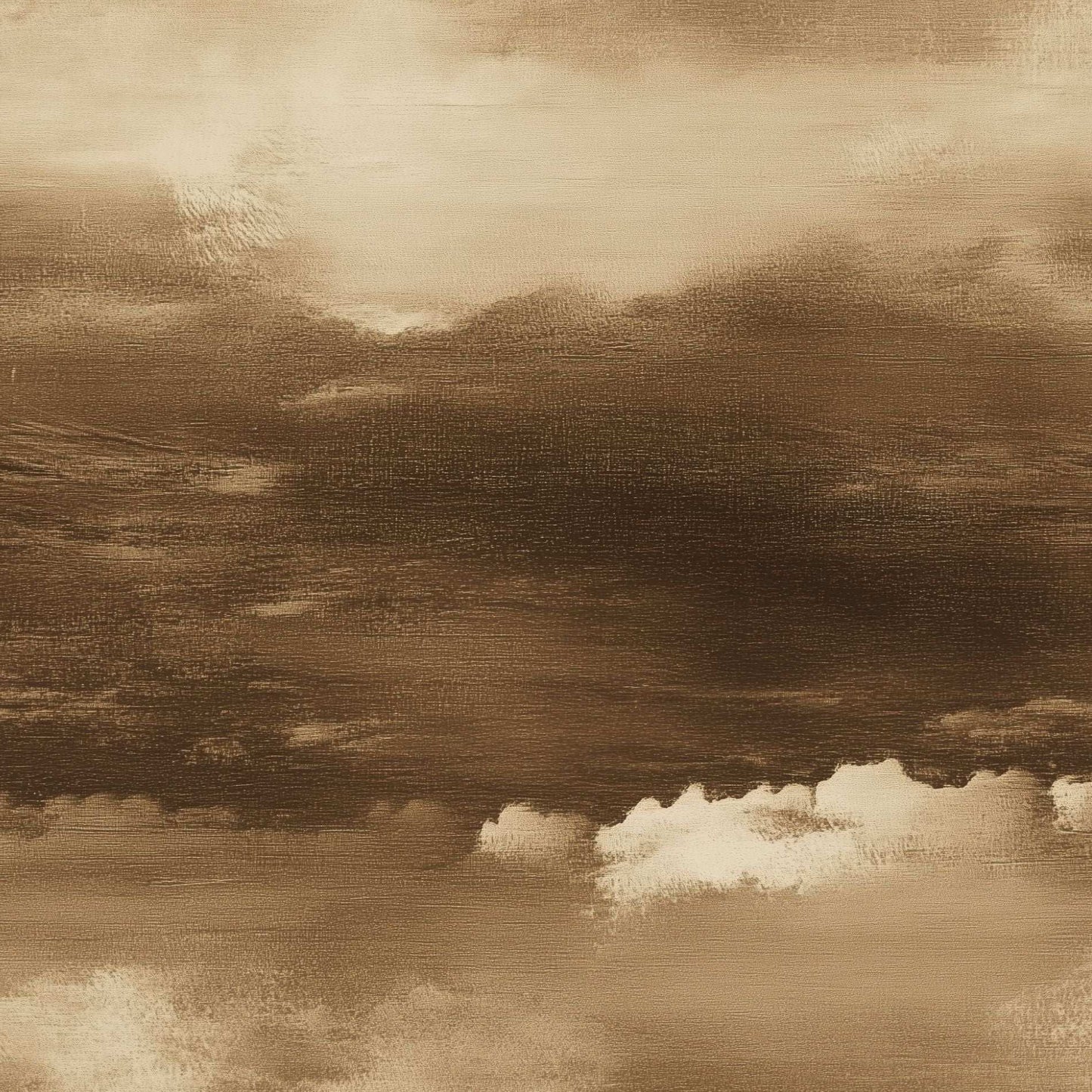 Sepia Cloud Wallpaper Dramatic Sky Mural Vintage Style Abstract Storm Clouds Wall Art