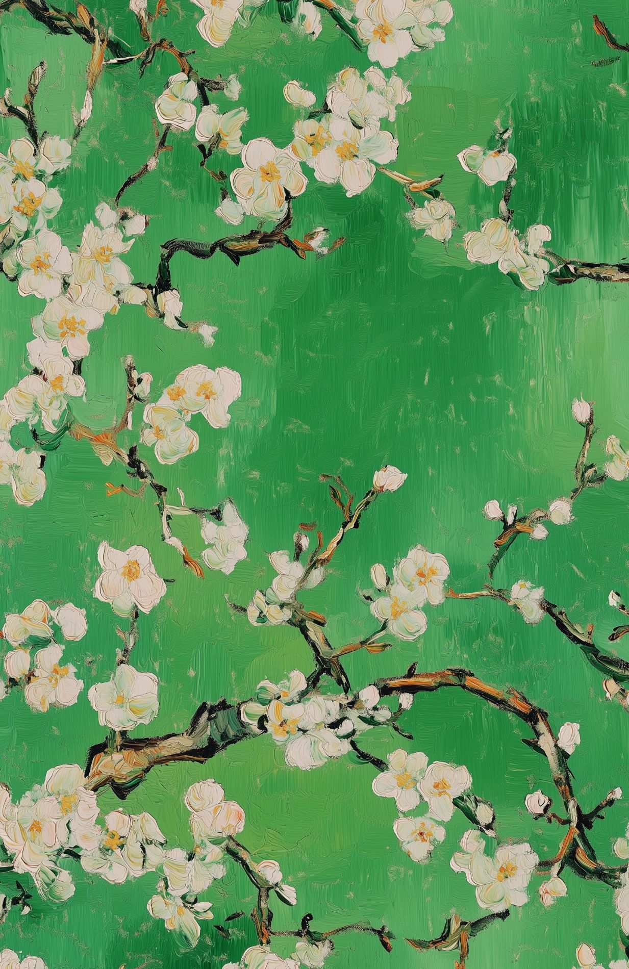 Nature-Inspired Green Blossom Wallpaper Modern Floral Design Elegant Accent Walls Peel and Stick Roll