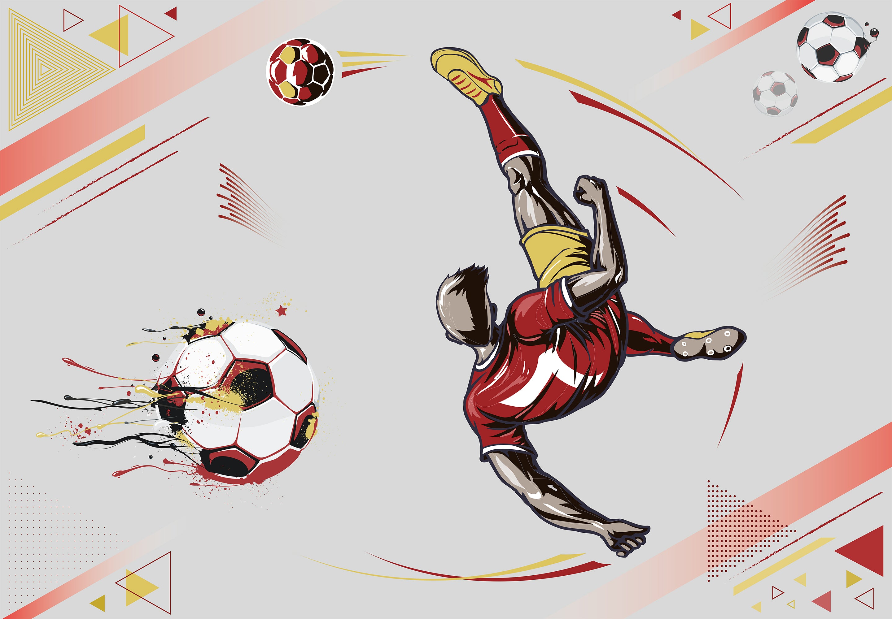 Football Kick Wallpaper Jersey Red White