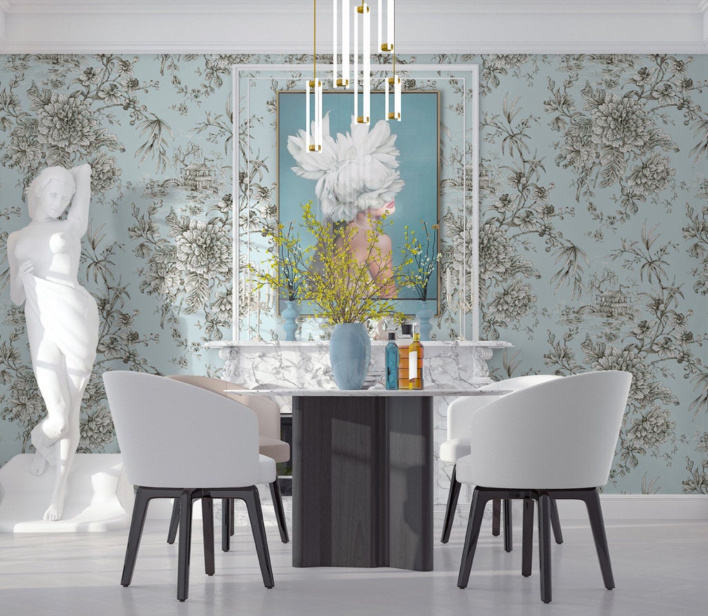 Vintage WildFlower American Floral Classic Wallpaper