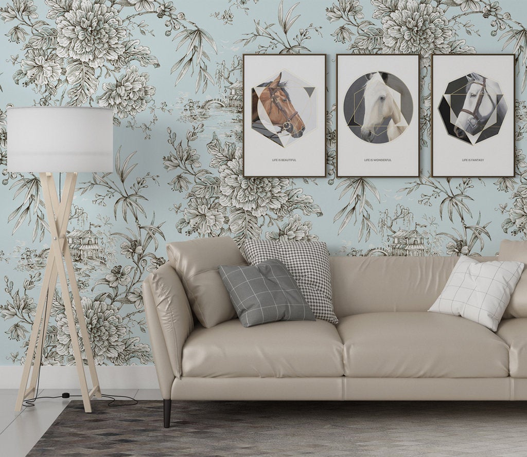 Vintage WildFlower American Floral Classic Wallpaper