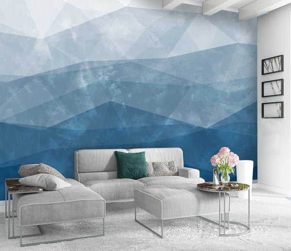 Abstract Soft Geometric Wall Mural Triangle Modern Wallpaper