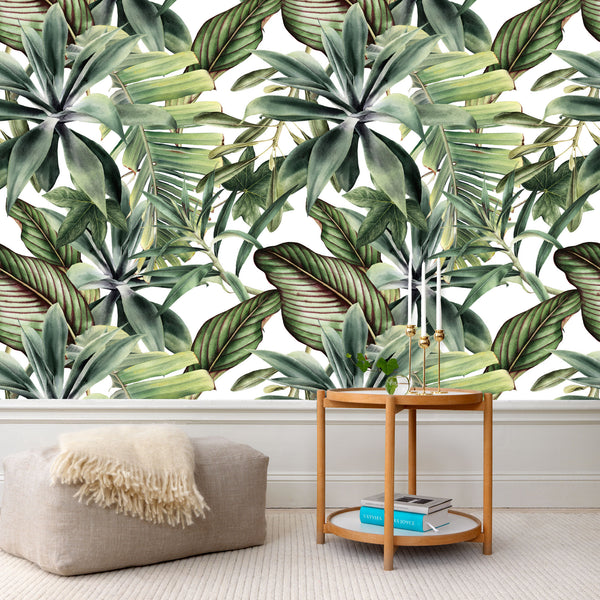 Natural Leaf Modern Background Wallpaper Wall Covering