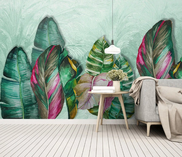 Tropical Palm Leaves Wallpaper Mural Cover Art