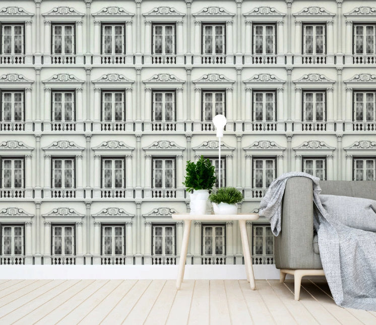 American Style Window Pattern Modern Design Wallpaper