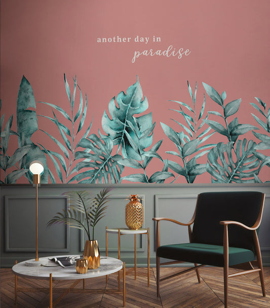 Another Day in Paradise Mural Art Floral Wallpaper