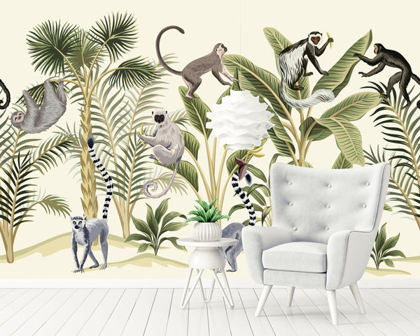 Natural Environment Jungle Illustration Wallpaper Wall Art