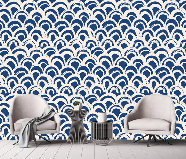 Modern Design Half Circle Geometric Shapes Wallpaper