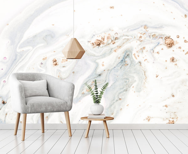 Dye Drop Appearance Light Design Marble Wallpaper Wall Covering