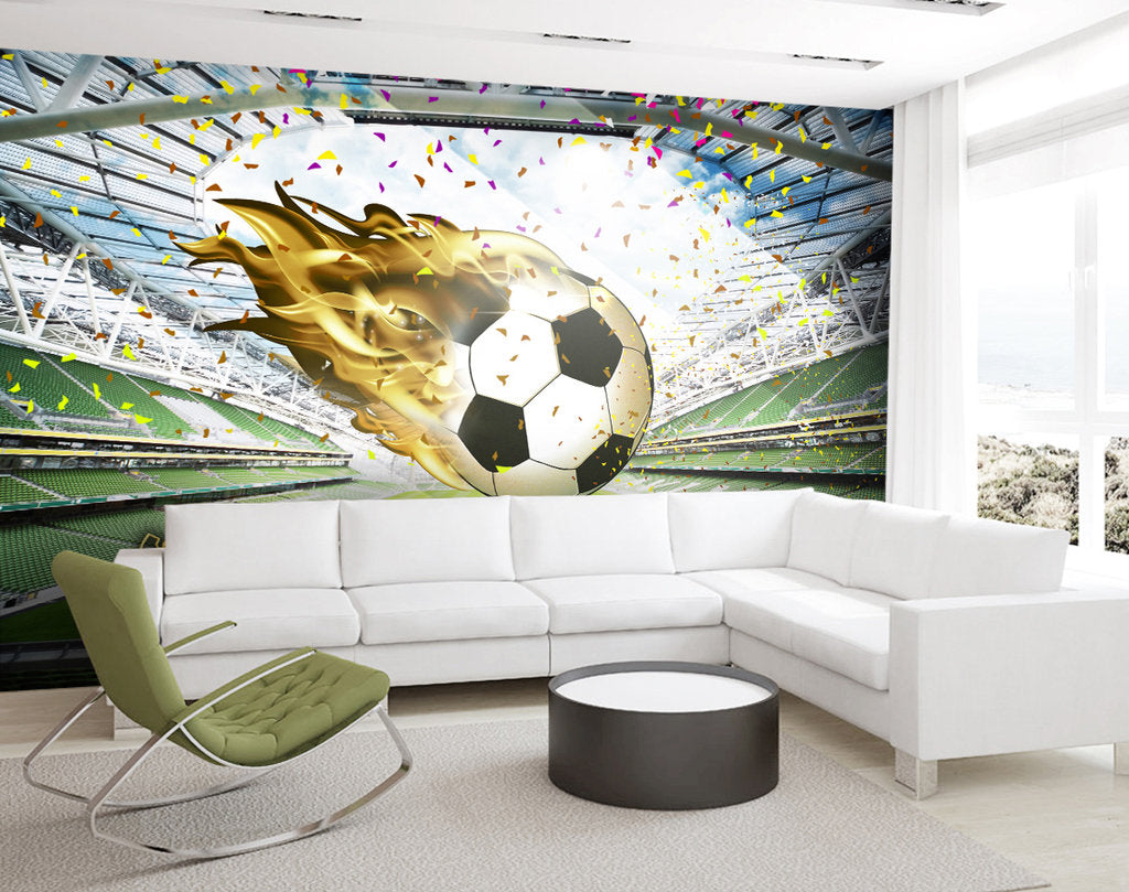 Simple Football Broken Custom 3D Modern Wallpaper