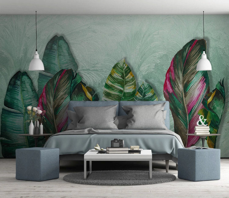 Tropical Palm Leaves Wallpaper Mural Cover Art