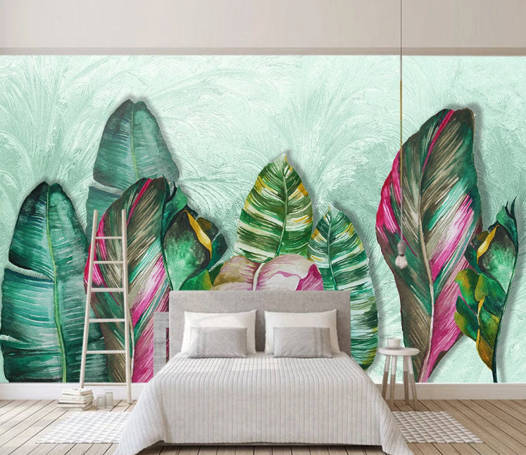 Tropical Palm Leaves Wallpaper Mural Cover Art