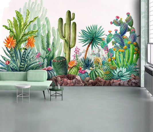 Cactus Flower Wallpapers 3d Wall Murals Wallpaper