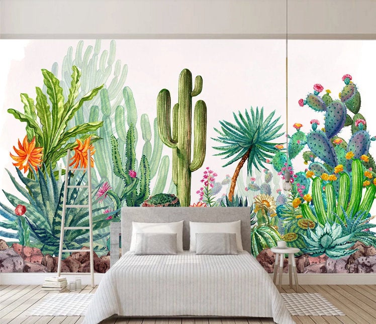 Cactus Flower Wallpapers 3d Wall Murals Wallpaper