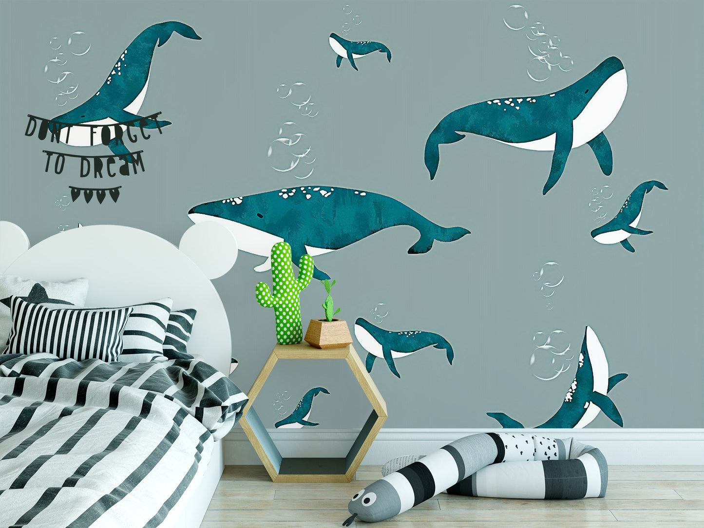 Animals Dolphin Wallpaper Sea and Fishes Wall Mural Removable