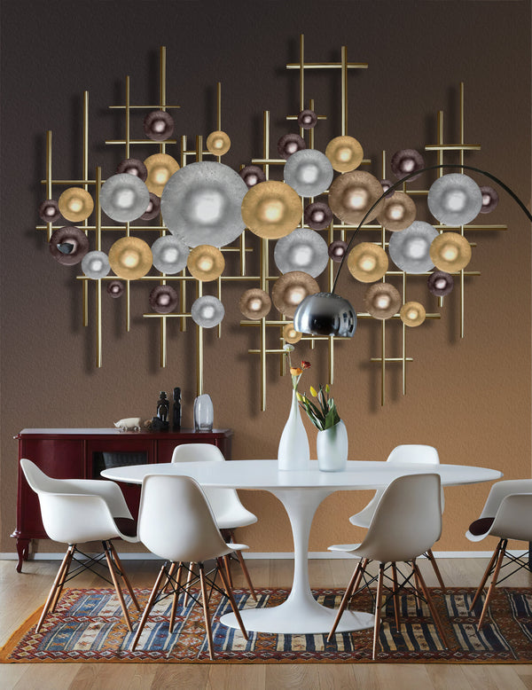 Big Small Circles Home Cafe Design 3D Fashion Wallpaper