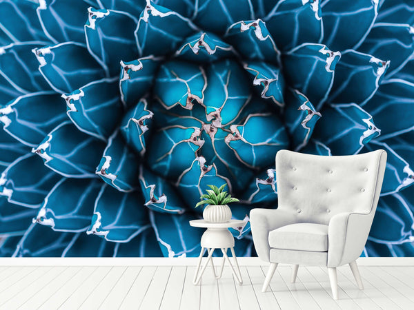 Blue Flower Pattern Background Floral Wallpaper Wall Art