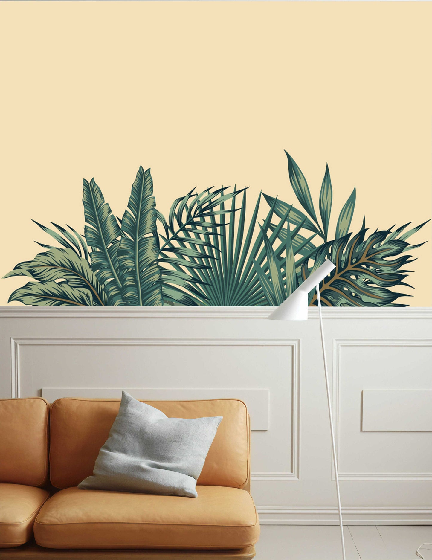 Tropical Exotic Jungle Leaves Floral Modern Design Wallpaper
