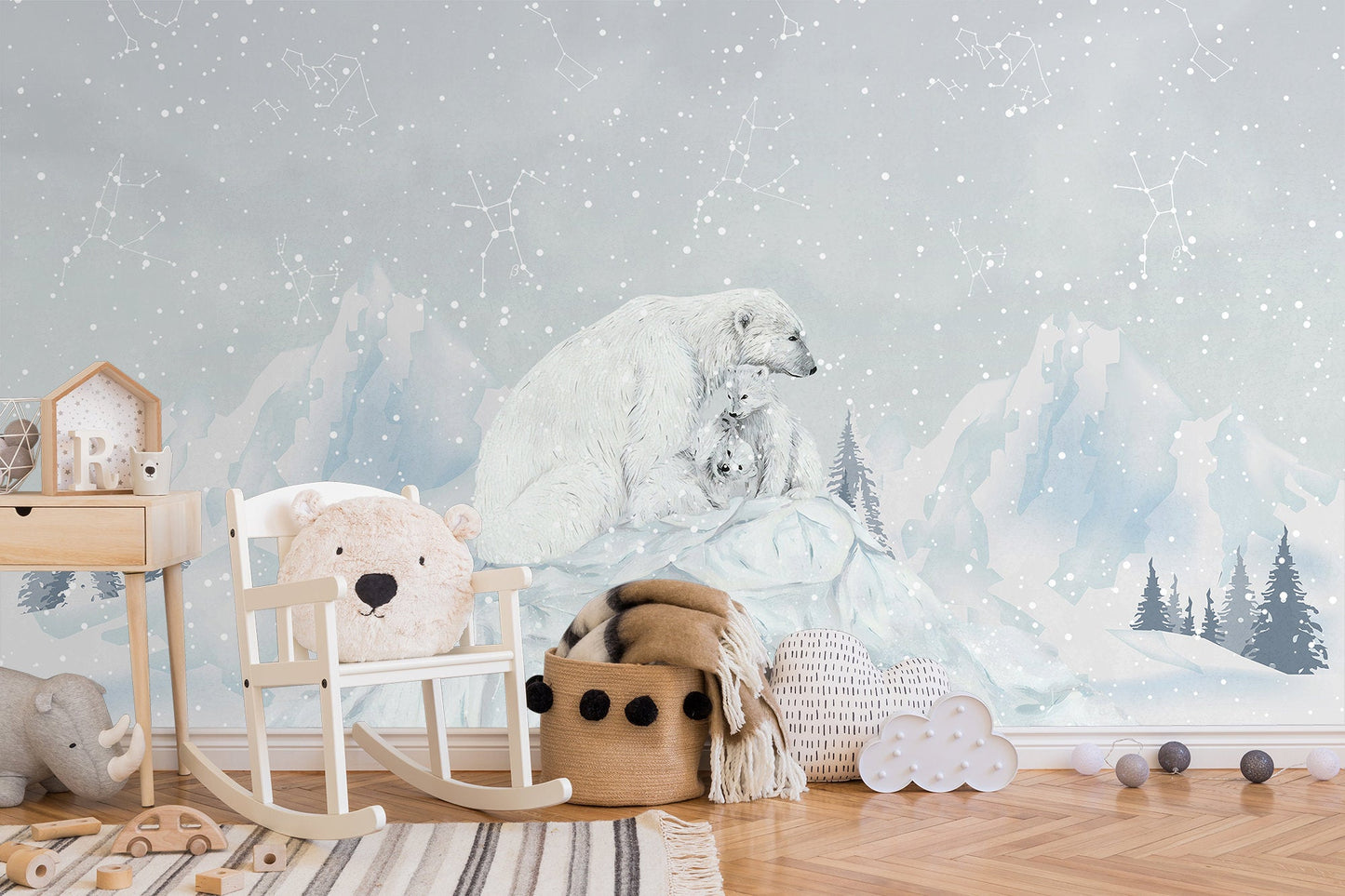 Mother Polar Bear And Her Cubs Alaska Antarctica Wallpaper