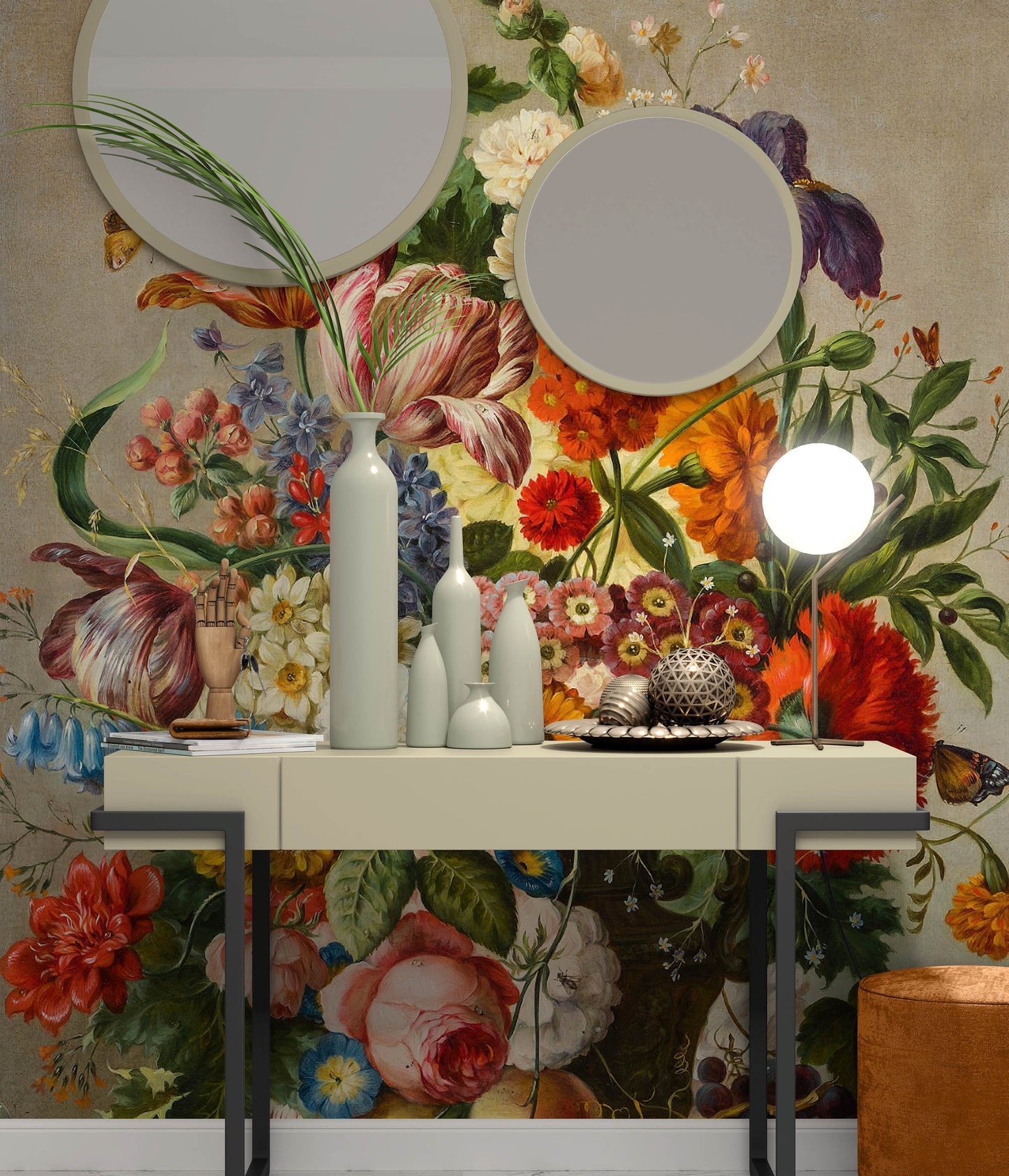 Various Colorful Flowers Modern Floral Wallpaper Removable