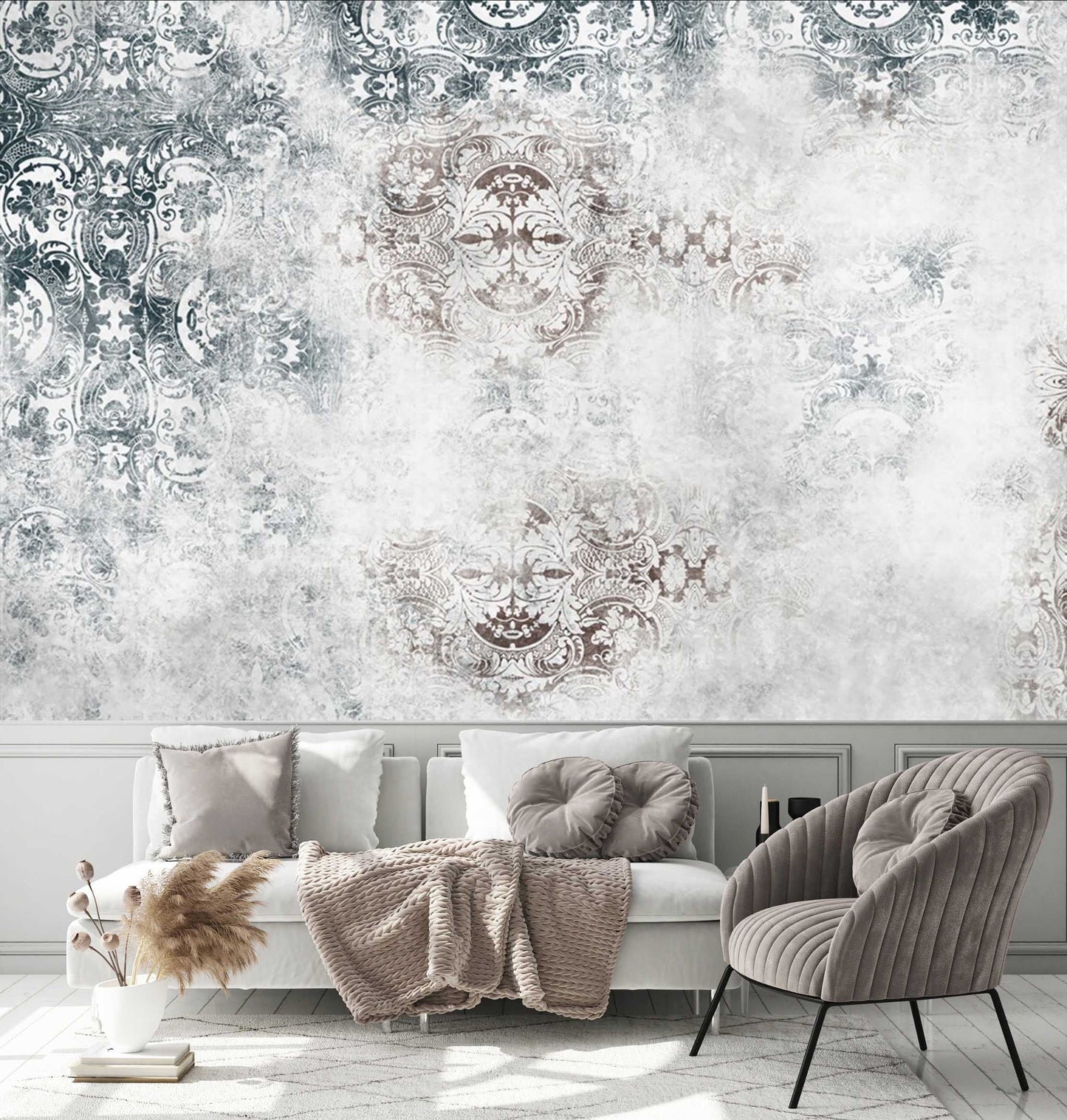 Vintage Style Art Design Background Wallpaper Removable