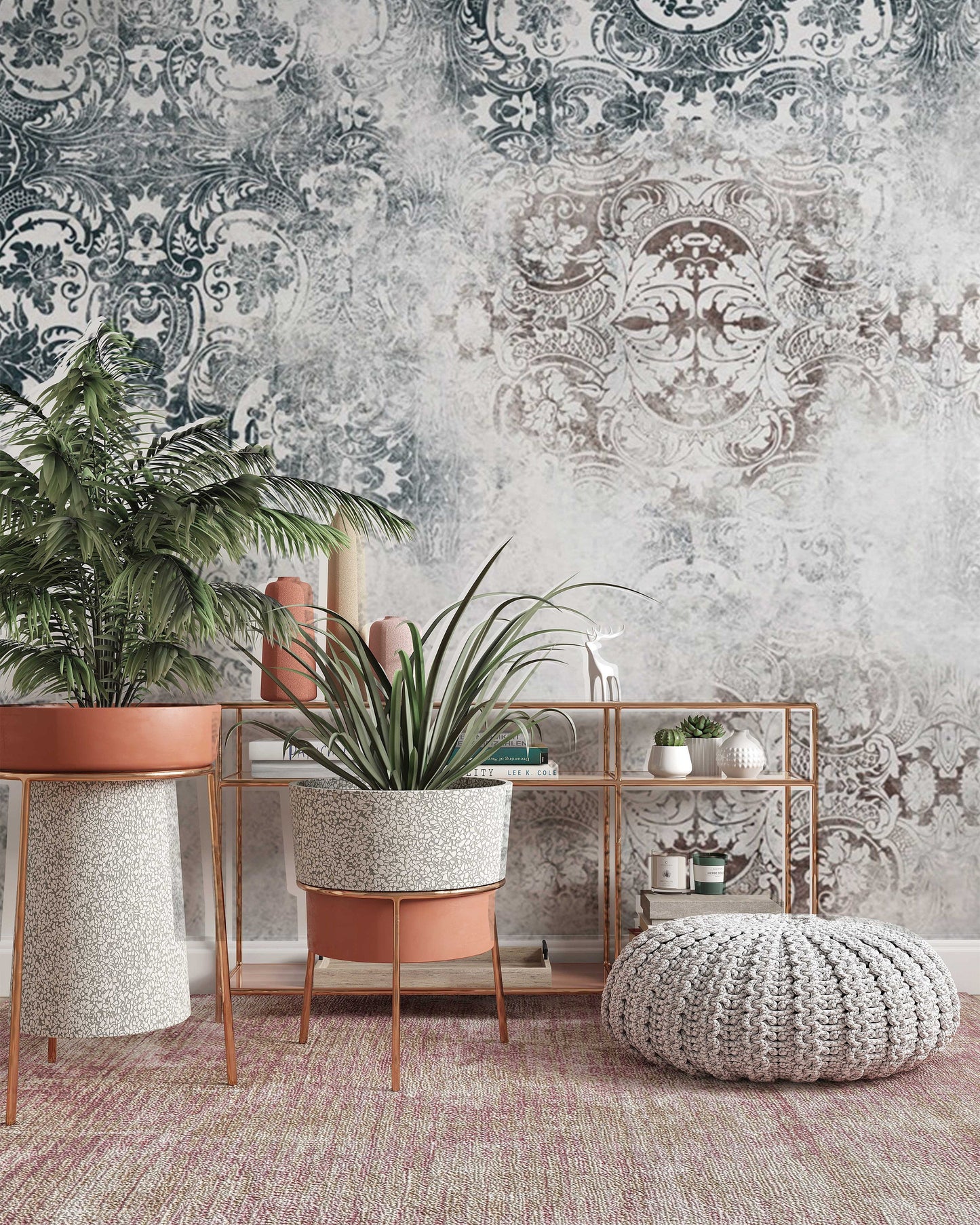 Vintage Style Art Design Background Wallpaper Removable