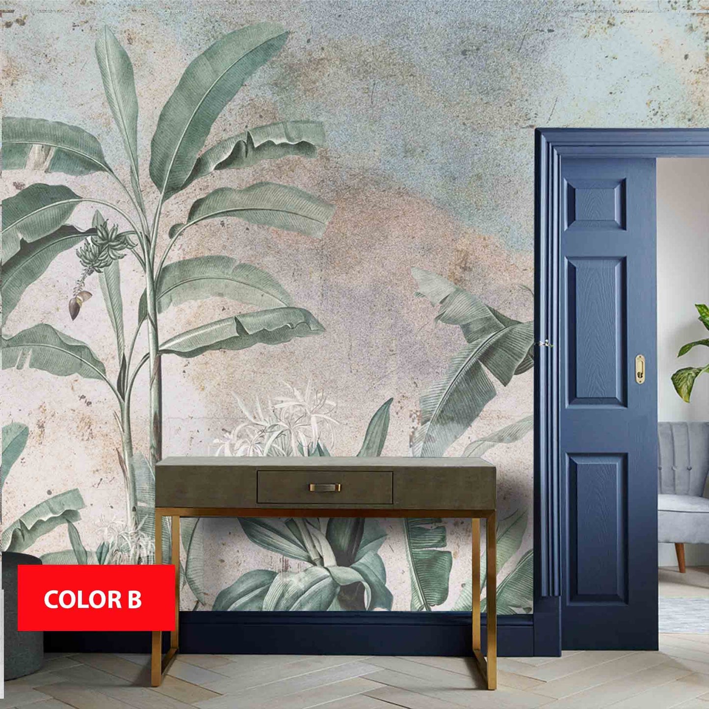Long Leafs Design Modern Wallpaper Art Wall Murals Decor