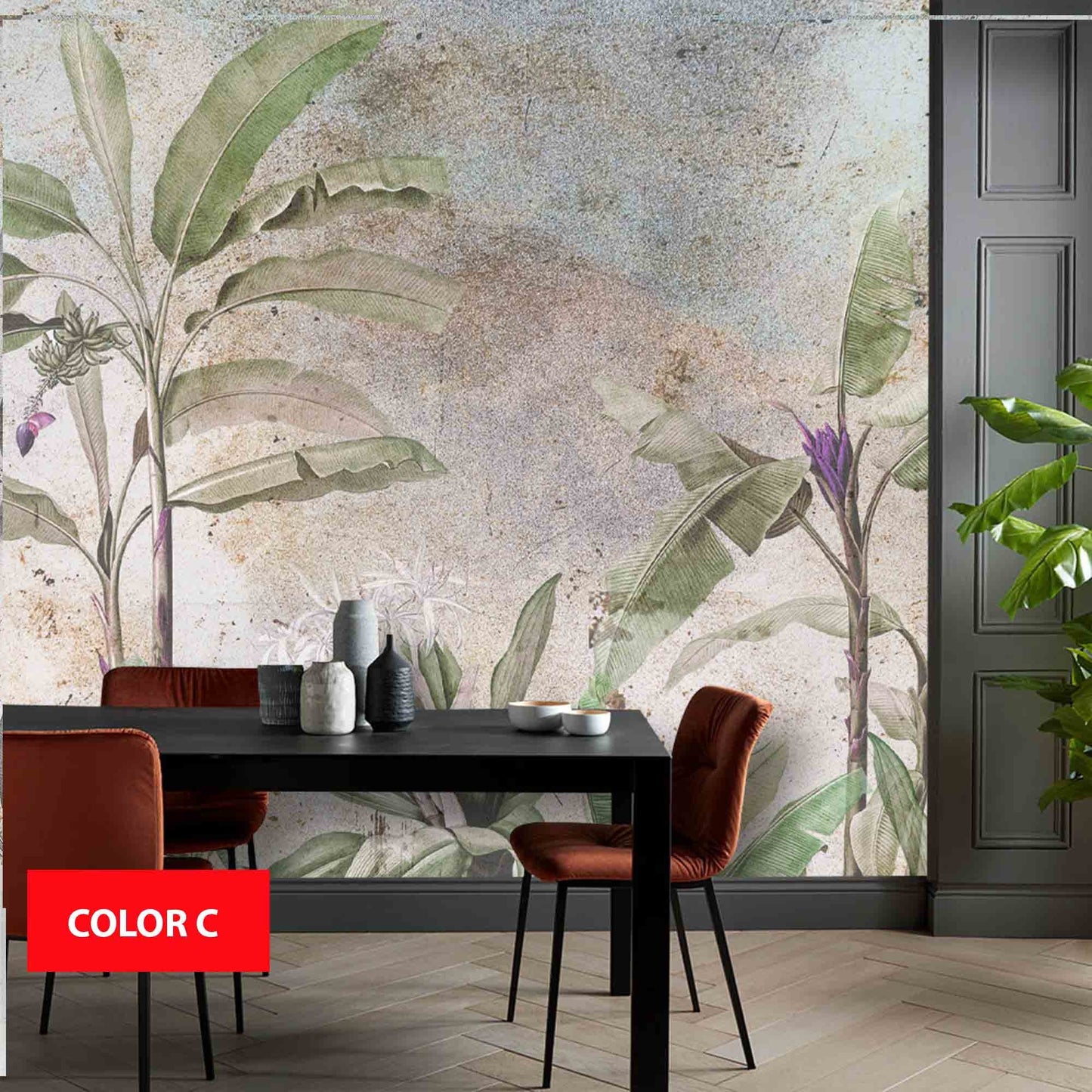 Long Leafs Design Modern Wallpaper Art Wall Murals Decor