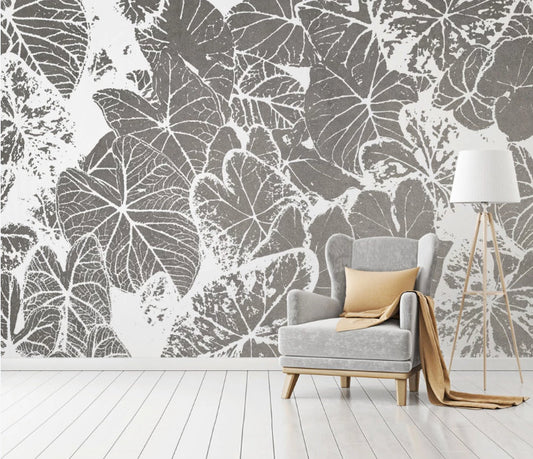 Leaves Floral Modern Background Wallpaper Mural Home Decor