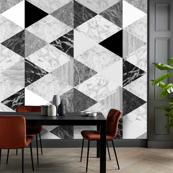 Black Gray White Geometric Square Design Background Wallpaper