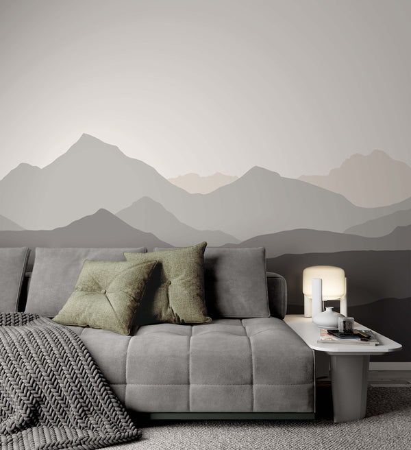 Foggy Mountain Landscape Wallpaper Cafe Restaurant Decoration Living Room Bedroom Wall Covering Mural Home Decor Art