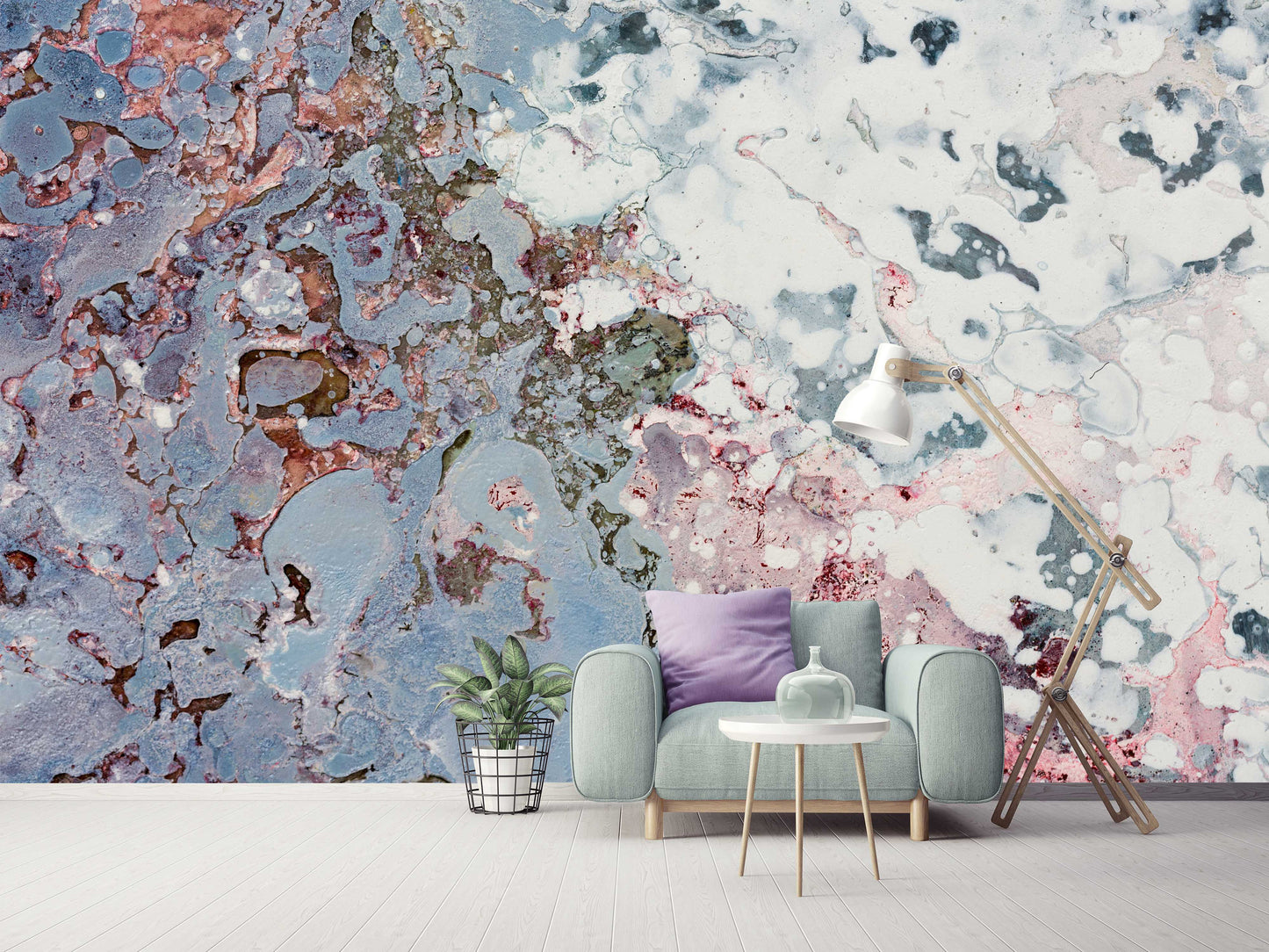 Watercolor Painting Of Water Design Abstract Marble Wallpaper