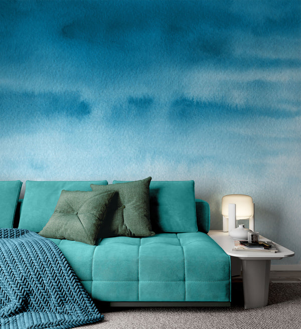 Abstract Sky Winter Blue Background Decor Wall Art Wallpaper
