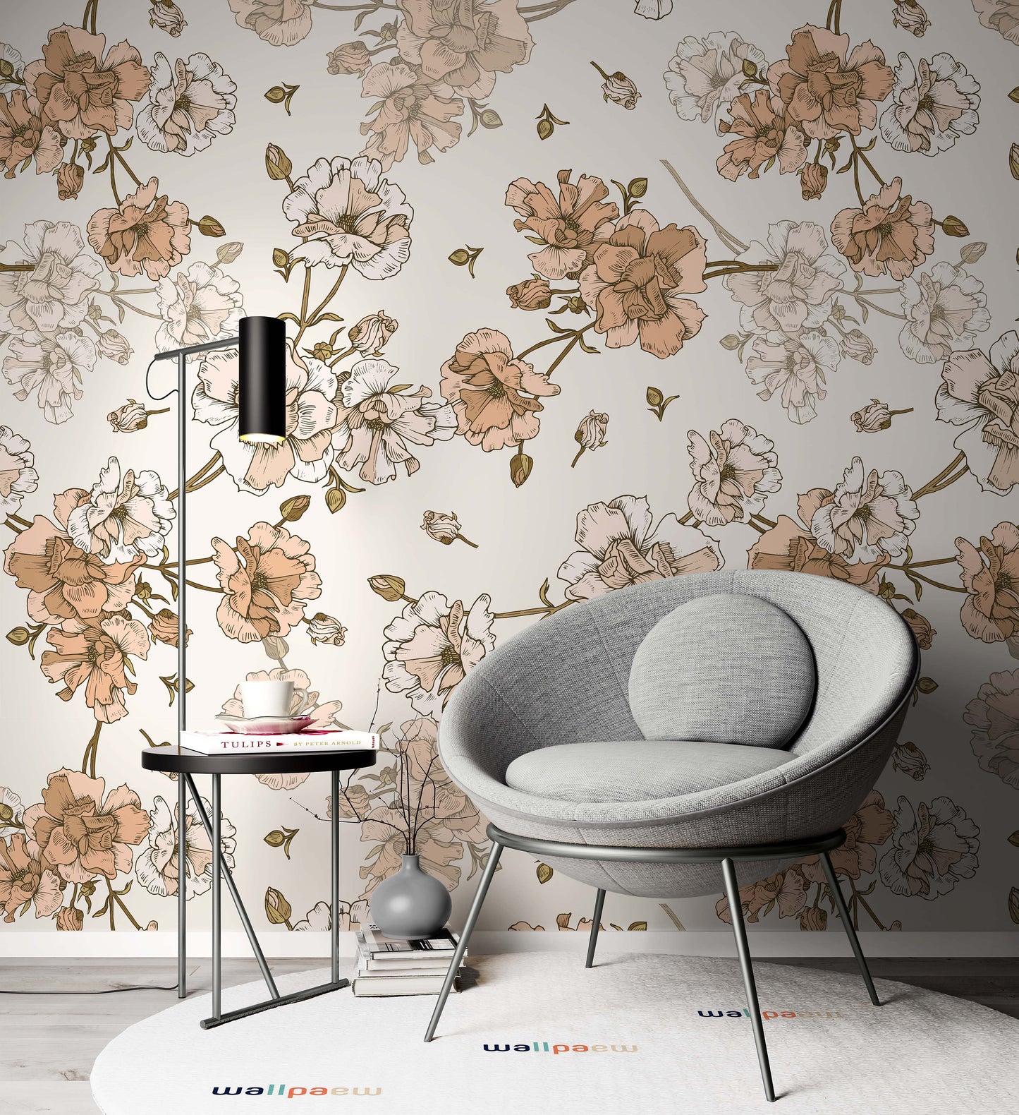 Elegant Bouquet of Flowers Background Floral Wallpaper Living Room Cafe Restaurant Office Bedroom Mural Home Wall Art