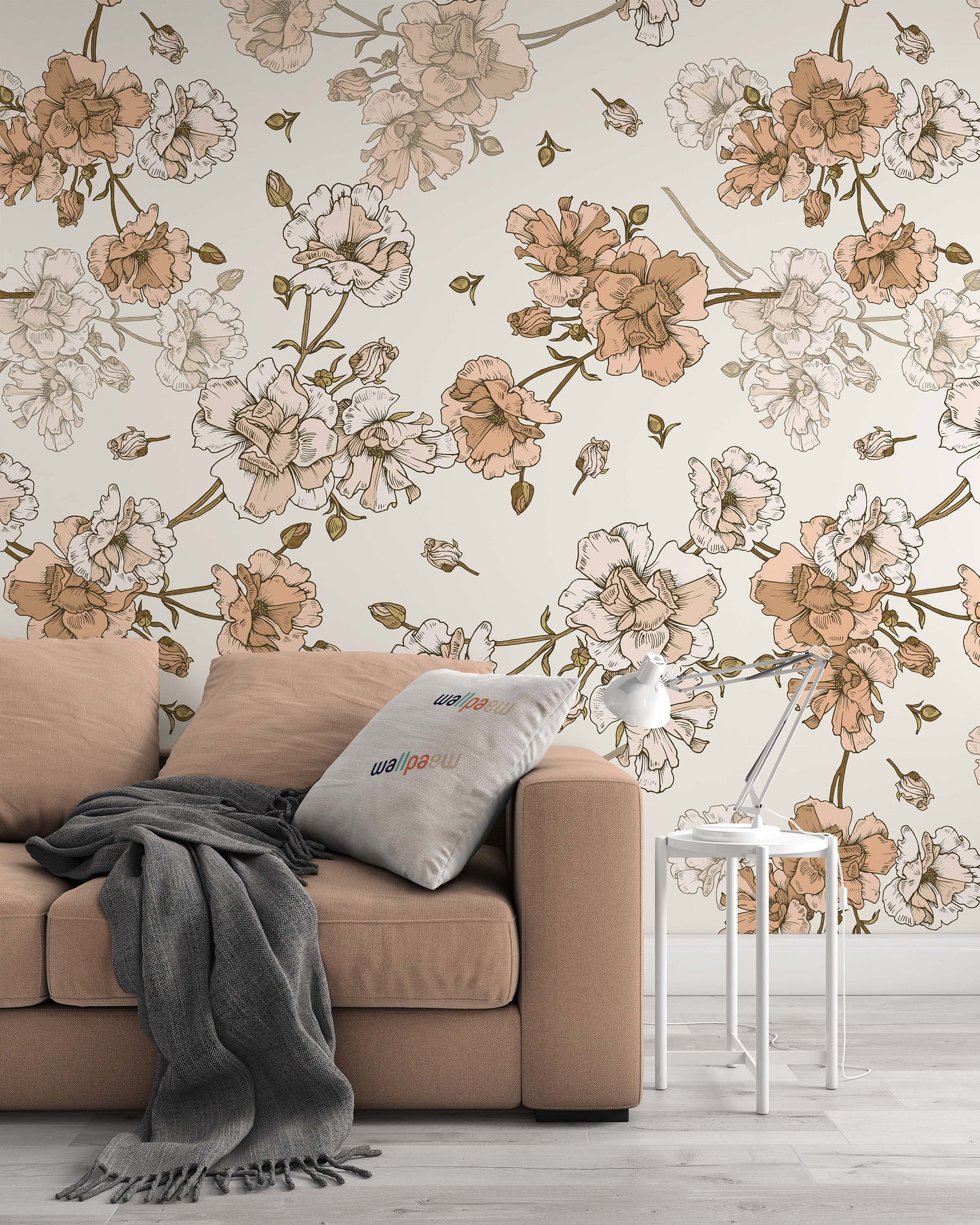 Elegant Bouquet of Flowers Background Floral Wallpaper Living Room Cafe Restaurant Office Bedroom Mural Home Wall Art