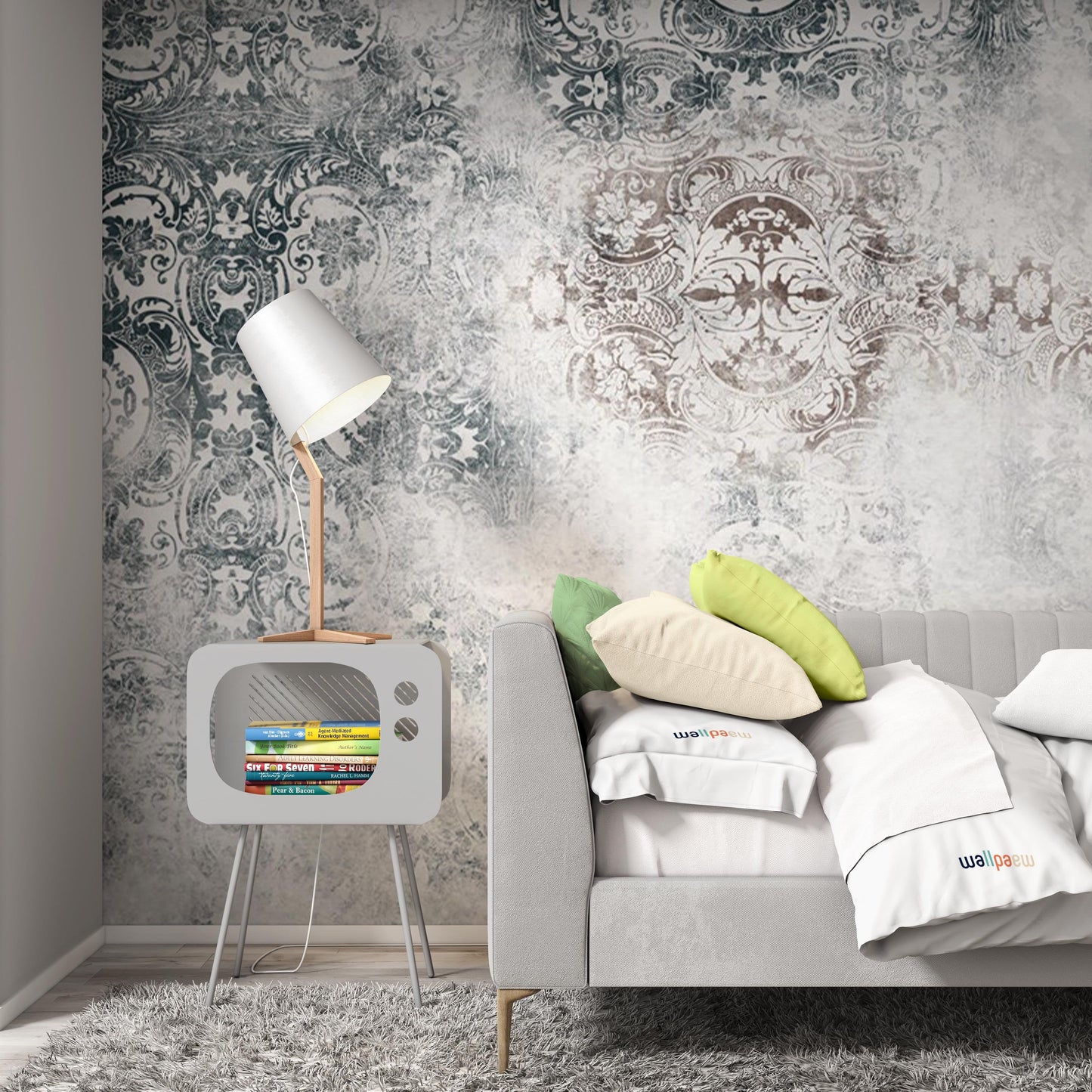 Vintage Style Art Design Background Wallpaper Removable