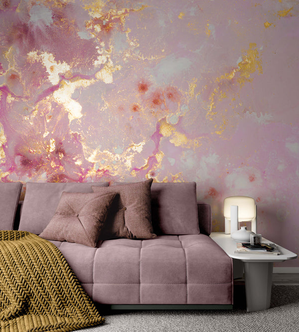 Pink Gold Abstract Painting Modern Design Background Wallpaper Cafe Restaurant Decoration Living Room Bedroom Mural Home Decor Wall Art