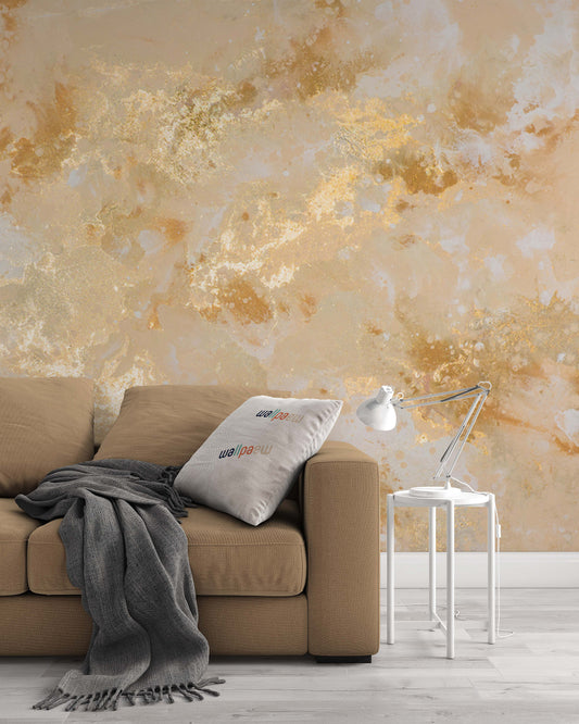 White Yellow Gold Abstract Modern Design Background Wallpaper Cafe Restaurant Decoration Living Room Bedroom Mural Home Decor Wall Art